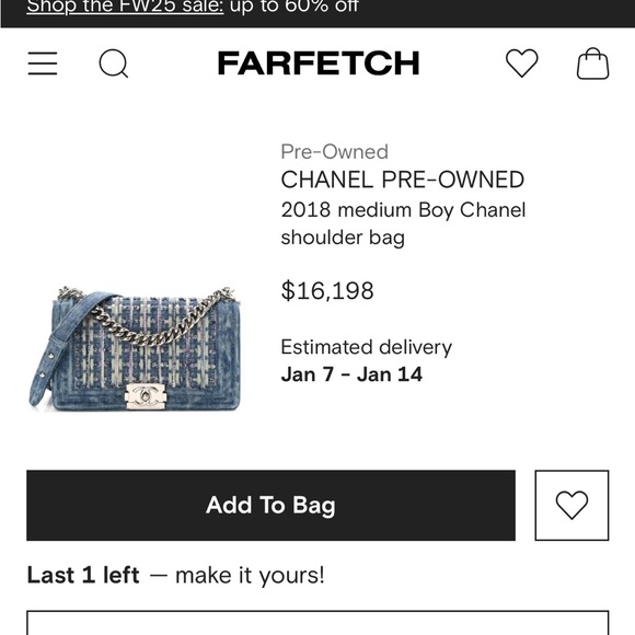 CHANEL Blue and Pink Rare Denim Tweed Crossbody Bag - Picture 9 of 9